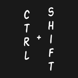 Button Ctrl Shift T-Shirt