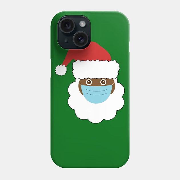 Black Santa With Mask Phone Case by blackartmattersshop