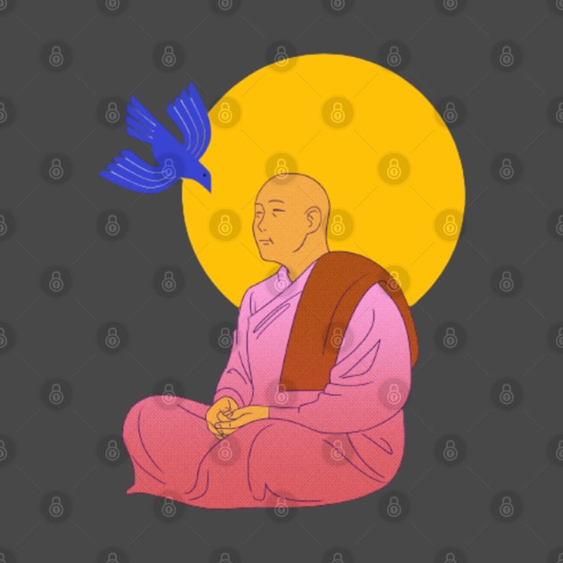 Praying Monk by Craftshirt