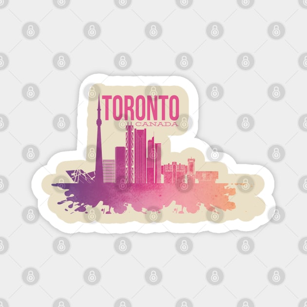 Toronto Canada Skyline Magnet by Safdesignx