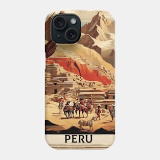 Peru Tourism Vintage Poster 3 Phone Case