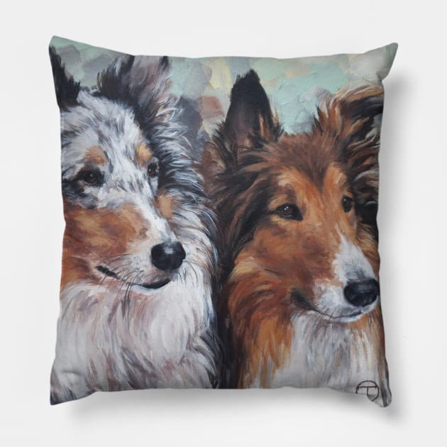 COLLIES (2023) Pillow by olia-tomkova