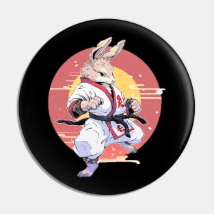 karate rabbit Pin