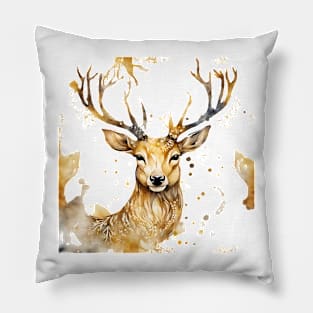 watercolor deer Pillow
