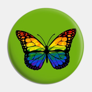 Rainbow Butterfly Pin