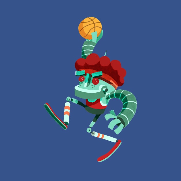 Bot Basketball by washburnillustration