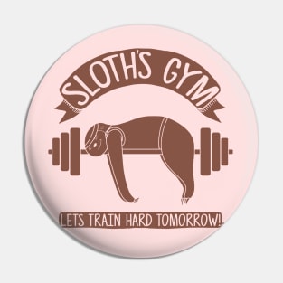 Sloths love Gym Pin