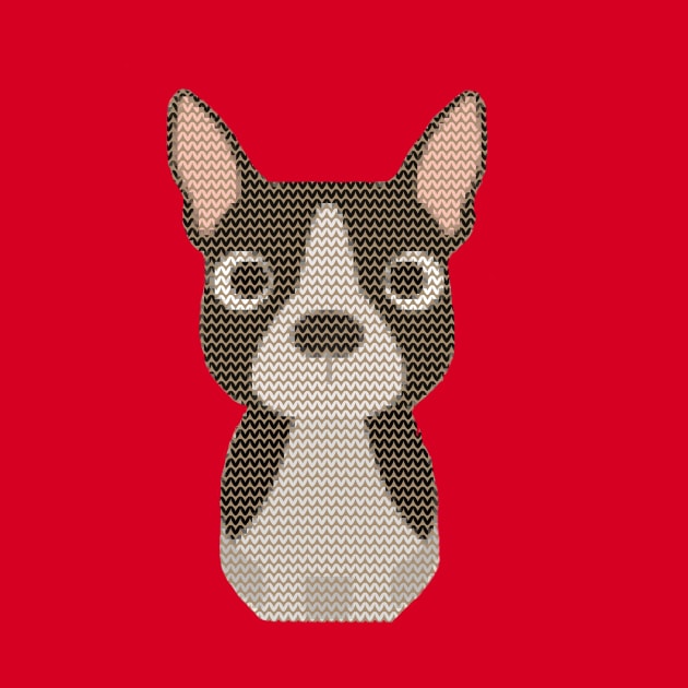 Boston Terrier Ugly Christmas Sweater Design by DoggyStyles