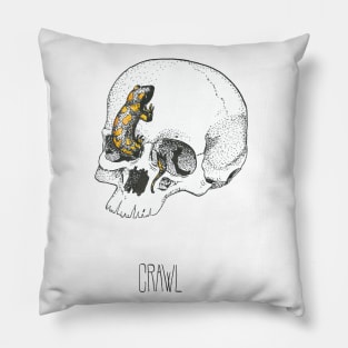 Salamander and skull Pillow