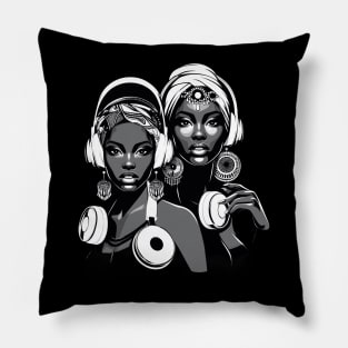 Afrocentric Women Music Pillow