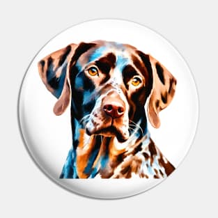 Soulful Impressionist German Shorthaired Pointer Pin