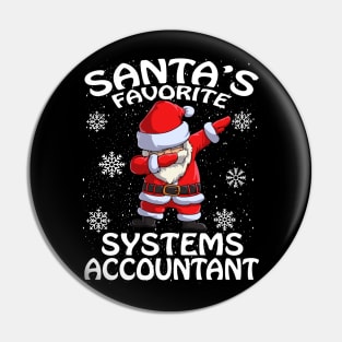 Santas Favorite Systems Accountant Christmas Pin