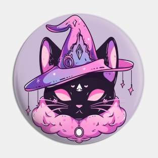 Witchy Black Cat Pin