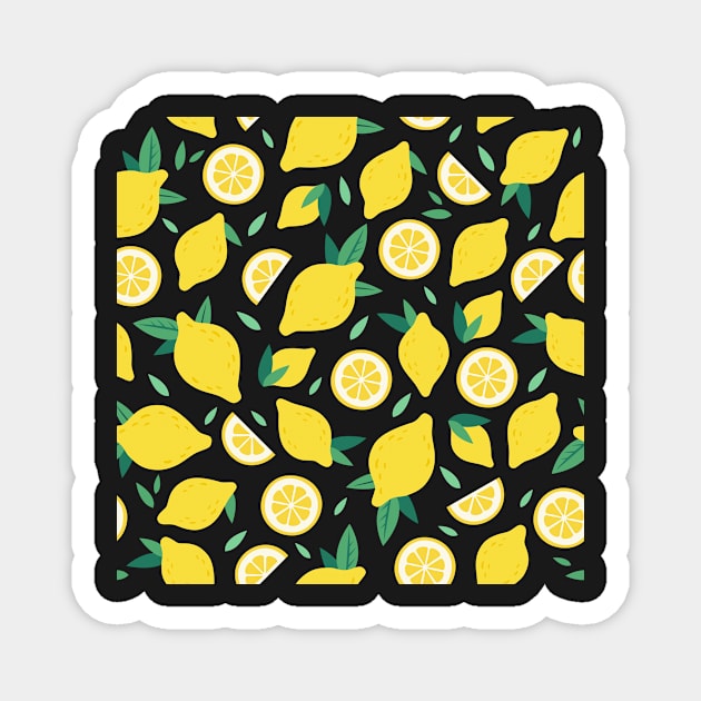 Fresh Lemons Pattern Magnet by edwardecho