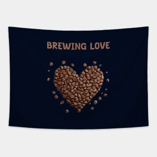 coffee beans brewing love Tapestry