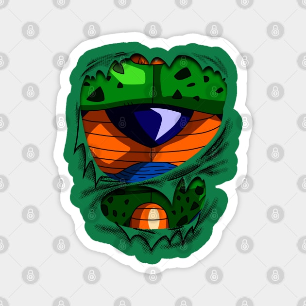 Imperfect Cell Chest Dragon ball Z Magnet by GeekCastle