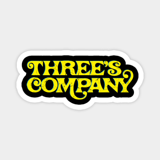 Three's Company // Retro Typography Design Magnet