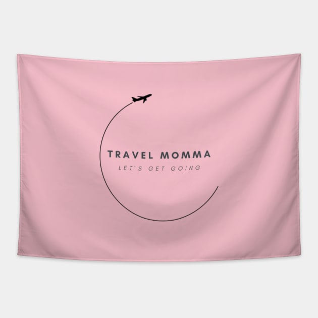 Travel Momma corner logo Tapestry by Castle Rock Shop