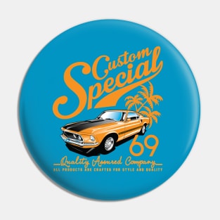 Mustang 69 Custom Special Vintage Retro Pin