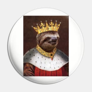 Portrait of Sloth as a King - King Sloth - Pet Gift Pin