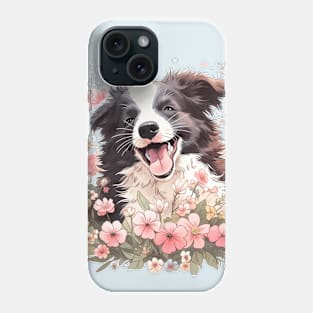 Floral Bliss Border Collie Phone Case