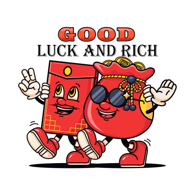 Chinese New Year, money bag characters and cute angpao envelopes by Vyndesign