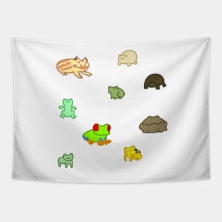 Family Of Frogs Sticker Pack Tapestry