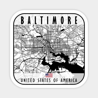 Baltimore Map USA Magnet