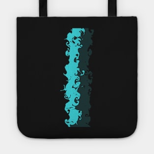 Blue Liquid Swirls Retro Pattern Tote