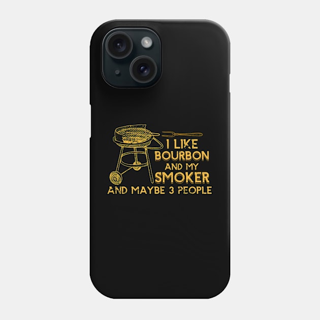 BBQ Retro Barbecue Whiskey Bourbon Phone Case by shirtsyoulike