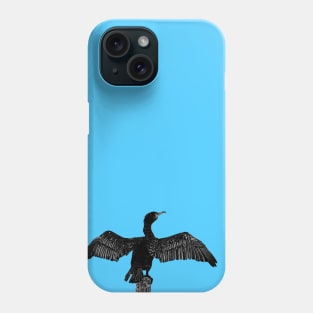 Cormorant drawing Phone Case