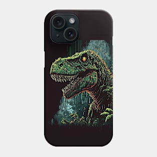 Tyrannosaurus rex pixelated Phone Case