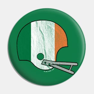 Irish Flag American Football Helmet (Distressed) Pin