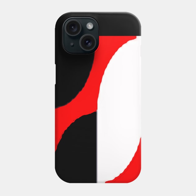 black and white red Phone Case by Grazia