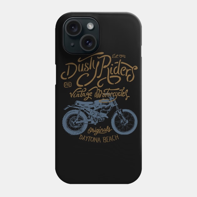 DUSTY RIDERS, VINTAGE MOTORCYCLES Phone Case by KUMAWAY