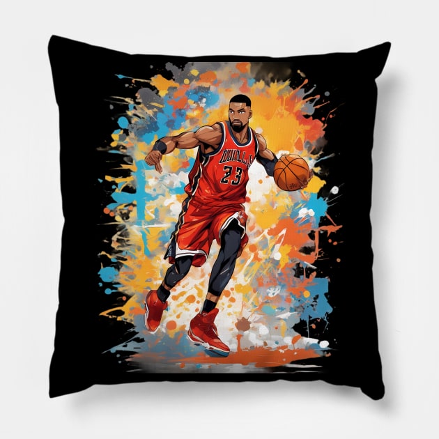 basketball position Pillow by animegirlnft