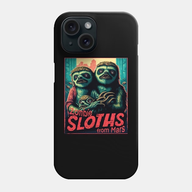 Zombie Sloths from Mars Phone Case by idrockthat