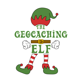 The Geocaching Elf Christmas Family Matching Outfits Group Attire T-Shirt