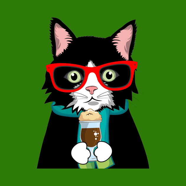 Angry Coffee Black Cat by Sruthi
