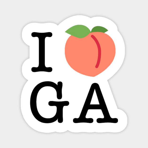 I Peach Georgia Georgia Magnet Teepublic
