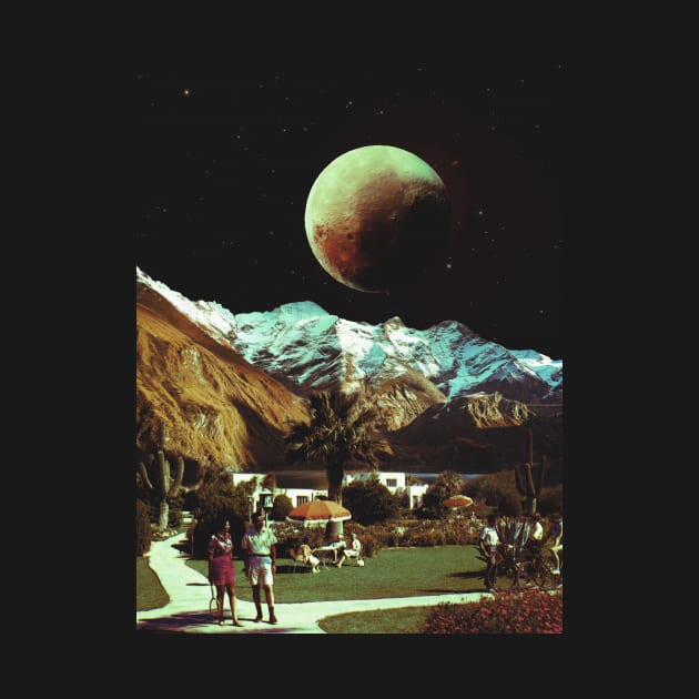 Pluto View Resort - Retro Futurism, Space Aesthetic, Vintage Sci-Fi by jessgaspar