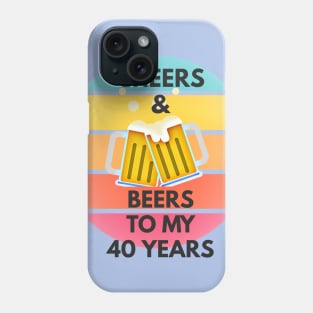 Cheers & Beers to my 40 Years Phone Case