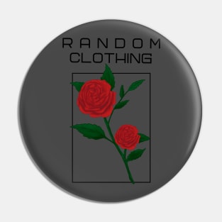 Red Rose Design Pin