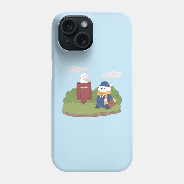 Mail Man Bear and Bunny | Bunniesmee Phone Case by GambarGrace