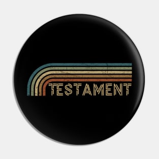 Testament Retro Stripes Pin