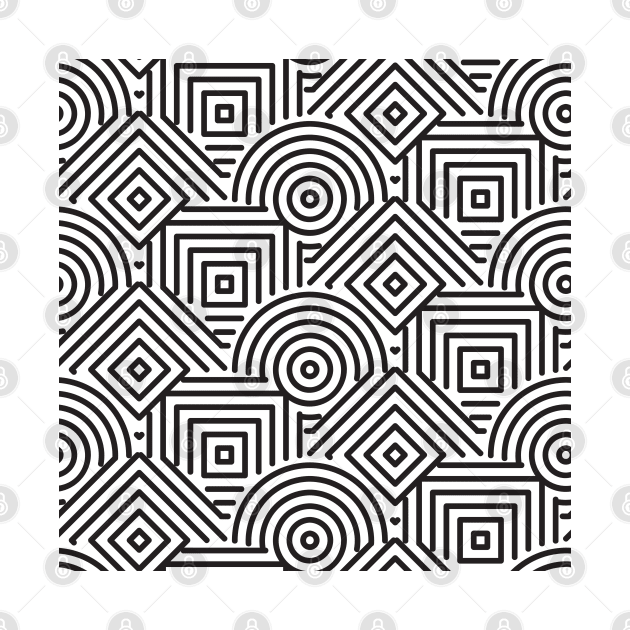 Geometric shapes pattern by Vilmos Varga