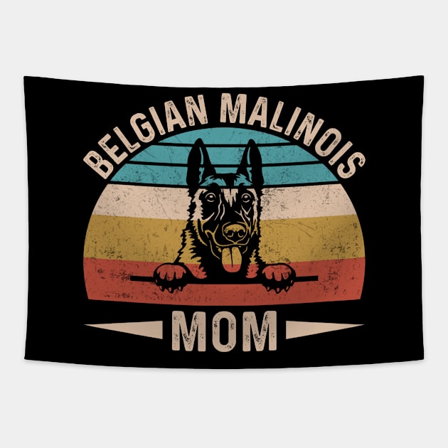 Retro Belgian Malinois Mom Tapestry by  Big Foot Shirt Shop