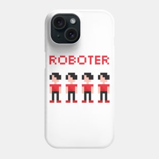 Roboter Pixel Art | Kraftwerk Fan Art Merch | German Electronic Band | Music Lovers Gift Phone Case