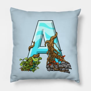 Aquascape in Letter A Pillow