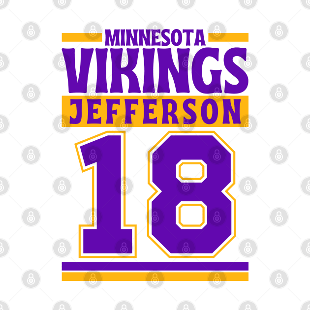 Minnesota Vikings Jefferson 18 American Football Edition 3 by Astronaut.co